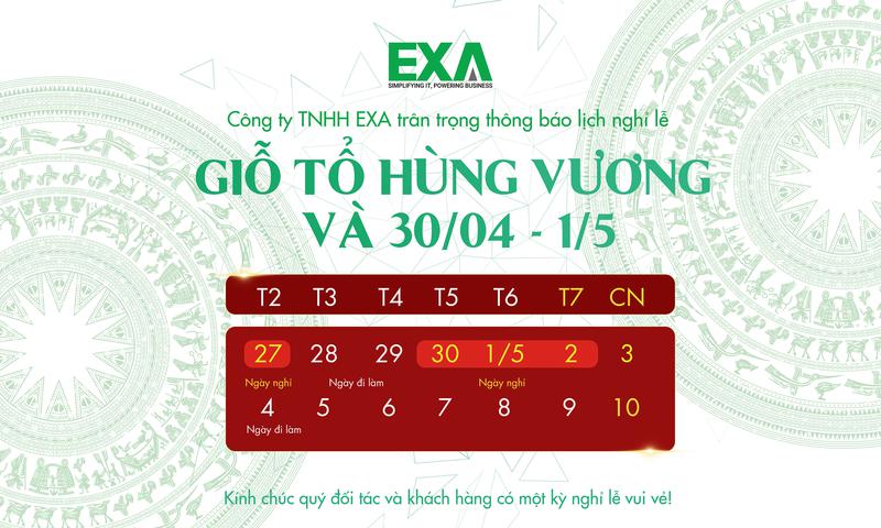 Thông báo nghỉ lễ Giỗ Tổ Hùng THÔNG BÁO LỊCH NGHỈ LỄ GIỖ TỔ HÙNG VƯƠNG VÀ 30/04-1/5 Vương và 30/4-1/5